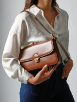Shoulder Bag Altair Leather Etrier Brown altair EALA134M-vue-porte