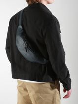 Leather Flandres Belt Bag Etrier Blue flandres EFLA735M-vue-porte