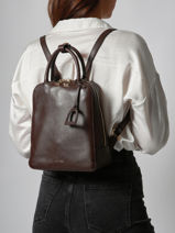 Backpack Tradition Leather Etrier Brown tradition ETRAB37S-vue-porte