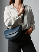 Shoulder Bag Tradition Leather Etrier Blue tradition ETRA065M-vue-porte